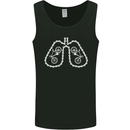 Bicycle Lungs Cyclist Funny Cycling Bike Mens Vest Tank Top Black
