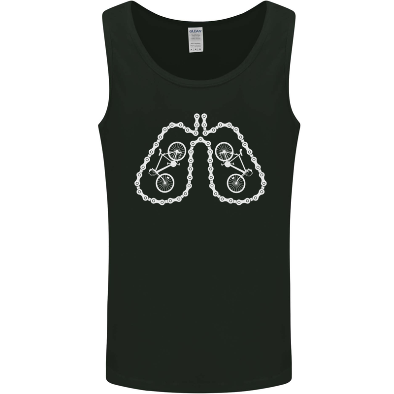 Bicycle Lungs Cyclist Funny Cycling Bike Mens Vest Tank Top Black