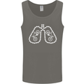 Bicycle Lungs Cyclist Funny Cycling Bike Mens Vest Tank Top Charcoal