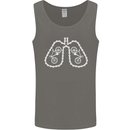 Bicycle Lungs Cyclist Funny Cycling Bike Mens Vest Tank Top Charcoal