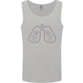 Bicycle Lungs Cyclist Funny Cycling Bike Mens Vest Tank Top Sports Grey