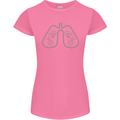Bicycle Lungs Cyclist Funny Cycling Bike Womens Petite Cut T-Shirt Azalea