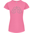 Bicycle Lungs Cyclist Funny Cycling Bike Womens Petite Cut T-Shirt Azalea