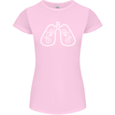Bicycle Lungs Cyclist Funny Cycling Bike Womens Petite Cut T-Shirt Light Pink