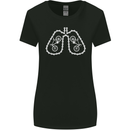 Bicycle Lungs Cyclist Funny Cycling Bike Womens Wider Cut T-Shirt Black