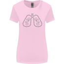 Bicycle Lungs Cyclist Funny Cycling Bike Womens Wider Cut T-Shirt Light Pink