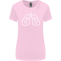 Bicycle Lungs Cyclist Funny Cycling Bike Womens Wider Cut T-Shirt Light Pink