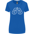 Bicycle Lungs Cyclist Funny Cycling Bike Womens Wider Cut T-Shirt Royal Blue