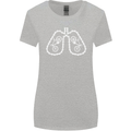 Bicycle Lungs Cyclist Funny Cycling Bike Womens Wider Cut T-Shirt Sports Grey