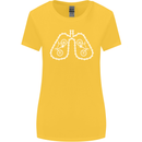 Bicycle Lungs Cyclist Funny Cycling Bike Womens Wider Cut T-Shirt Yellow
