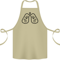 Bicycle Lungs Funny Cycling Bike Cyclist Cotton Apron 100% Organic Khaki