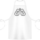 Bicycle Lungs Funny Cycling Bike Cyclist Cotton Apron 100% Organic White