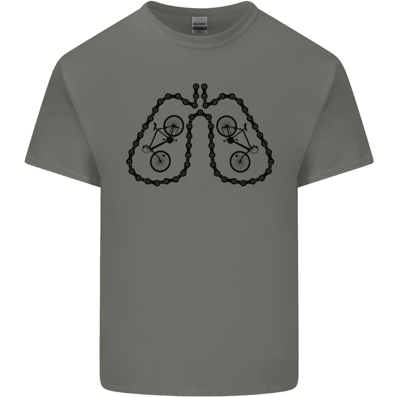 Bicycle Lungs Funny Cycling Bike Cyclist Kids T-Shirt Childrens Charcoal