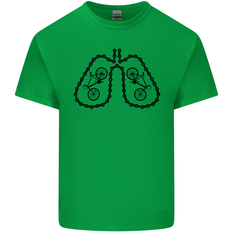 Bicycle Lungs Funny Cycling Bike Cyclist Kids T-Shirt Childrens Irish Green