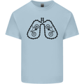 Bicycle Lungs Funny Cycling Bike Cyclist Kids T-Shirt Childrens Light Blue