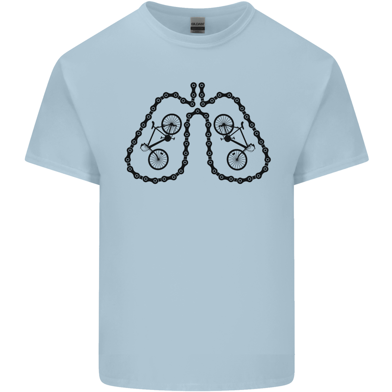 Bicycle Lungs Funny Cycling Bike Cyclist Kids T-Shirt Childrens Light Blue