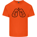Bicycle Lungs Funny Cycling Bike Cyclist Kids T-Shirt Childrens Orange