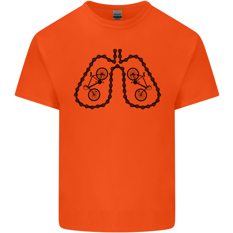 Bicycle Lungs Funny Cycling Bike Cyclist Kids T-Shirt Childrens Orange