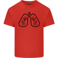 Bicycle Lungs Funny Cycling Bike Cyclist Kids T-Shirt Childrens Red
