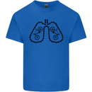 Bicycle Lungs Funny Cycling Bike Cyclist Kids T-Shirt Childrens Royal Blue
