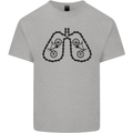 Bicycle Lungs Funny Cycling Bike Cyclist Kids T-Shirt Childrens Sports Grey