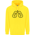 Bicycle Lungs Funny Cycling Bike Cyclist Mens 80% Cotton Hoodie Yellow