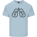 Bicycle Lungs Funny Cycling Bike Cyclist Mens Cotton T-Shirt Tee Top Light Blue