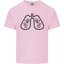 Bicycle Lungs Funny Cycling Bike Cyclist Mens Cotton T-Shirt Tee Top Light Pink