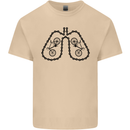 Bicycle Lungs Funny Cycling Bike Cyclist Mens Cotton T-Shirt Tee Top Sand