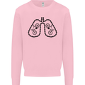 Bicycle Lungs Funny Cycling Bike Cyclist Mens Sweatshirt Jumper Light Pink