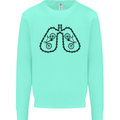 Bicycle Lungs Funny Cycling Bike Cyclist Mens Sweatshirt Jumper Peppermint