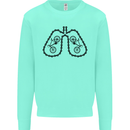 Bicycle Lungs Funny Cycling Bike Cyclist Mens Sweatshirt Jumper Peppermint