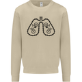 Bicycle Lungs Funny Cycling Bike Cyclist Mens Sweatshirt Jumper Sand