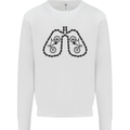 Bicycle Lungs Funny Cycling Bike Cyclist Mens Sweatshirt Jumper White