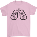 Bicycle Lungs Funny Cycling Bike Cyclist Mens T-Shirt Cotton Gildan Light Pink
