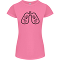 Bicycle Lungs Funny Cycling Bike Cyclist Womens Petite Cut T-Shirt Azalea