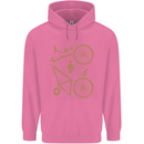 Bicycle Parts Cycling Cyclist Bike Funny Childrens Kids Hoodie Azalea