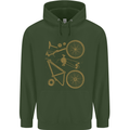 Bicycle Parts Cycling Cyclist Bike Funny Childrens Kids Hoodie Forest Green