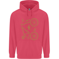 Bicycle Parts Cycling Cyclist Bike Funny Childrens Kids Hoodie Heliconia