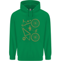 Bicycle Parts Cycling Cyclist Bike Funny Childrens Kids Hoodie Irish Green