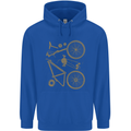 Bicycle Parts Cycling Cyclist Bike Funny Childrens Kids Hoodie Royal Blue