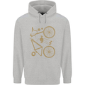 Bicycle Parts Cycling Cyclist Bike Funny Childrens Kids Hoodie Sports Grey