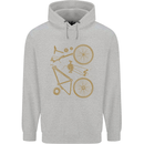 Bicycle Parts Cycling Cyclist Bike Funny Childrens Kids Hoodie Sports Grey
