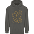 Bicycle Parts Cycling Cyclist Bike Funny Childrens Kids Hoodie Storm Grey