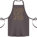 Bicycle Parts Cycling Cyclist Bike Funny Cotton Apron 100% Organic Dark Grey