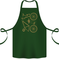Bicycle Parts Cycling Cyclist Bike Funny Cotton Apron 100% Organic Forest Green