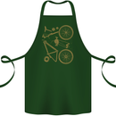 Bicycle Parts Cycling Cyclist Bike Funny Cotton Apron 100% Organic Forest Green