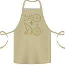 Bicycle Parts Cycling Cyclist Bike Funny Cotton Apron 100% Organic Khaki