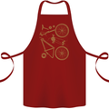 Bicycle Parts Cycling Cyclist Bike Funny Cotton Apron 100% Organic Maroon
