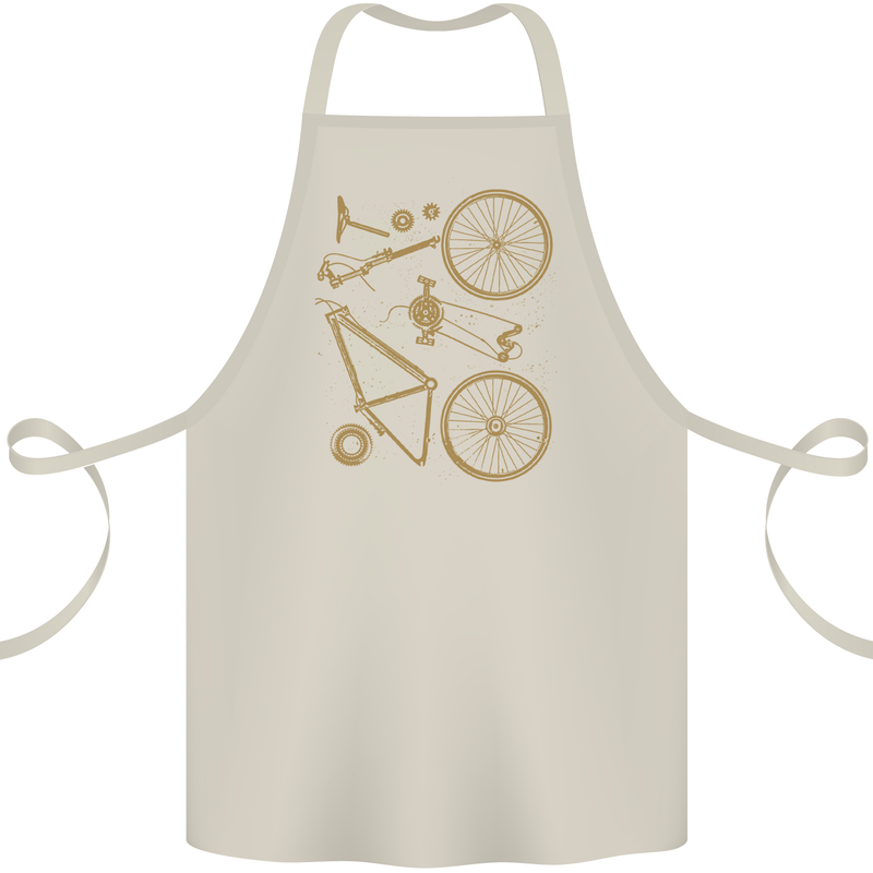 Bicycle Parts Cycling Cyclist Bike Funny Cotton Apron 100% Organic Natural